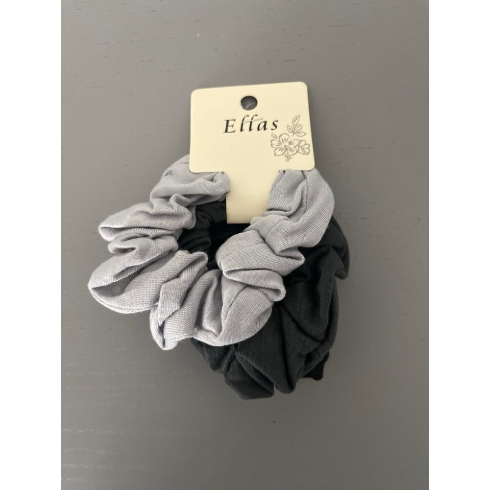 NEW HAIR SCRUNCHES PACK HAIR TIES 3 COLORS IN A PACK BLACK, GREY, DARK GREY